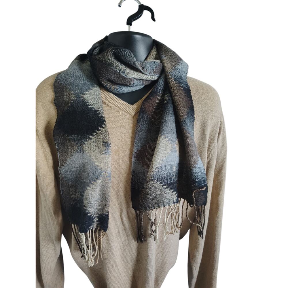 Cejon Scarf Black Gray Mens OS